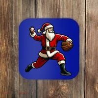 Christmas Santa Claus Baseball Pitcher Teens Xmas Funny Gift Coaster thumb 0