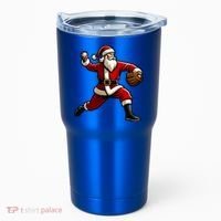 Christmas Santa Claus Baseball Pitcher Teens Xmas Funny Gift Tumbler thumb 0