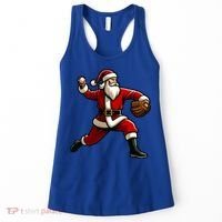 Christmas Santa Claus Baseball Pitcher Teens Xmas Funny Gift Women's Tank Top thumb 0