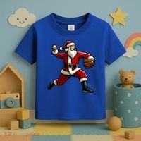 Christmas Santa Claus Baseball Pitcher Teens Xmas Funny Gift Toddler T-Shirt thumb 3
