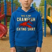 Crawfish Season Clothing This Is My Crawfish Eating Gift Kids Hoodie thumb 2
