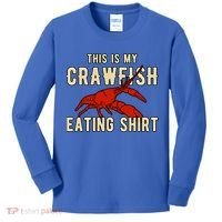 Crawfish Season Clothing This Is My Crawfish Eating Gift Kids Long Sleeve Shirt thumb 0