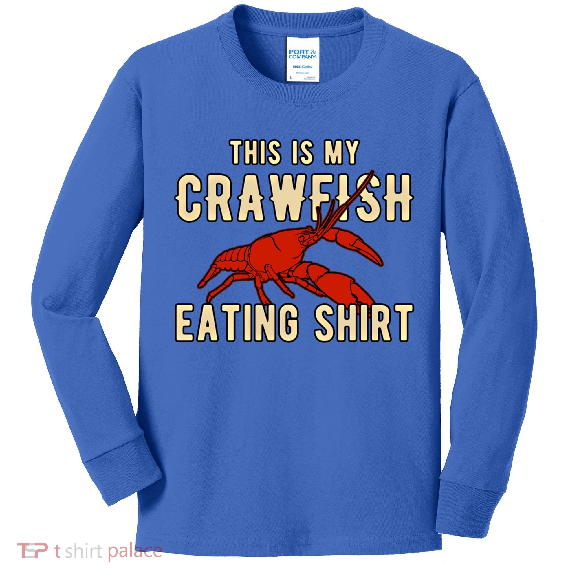 Crawfish Season Clothing This Is My Crawfish Eating Gift Kids Long Sleeve Shirt