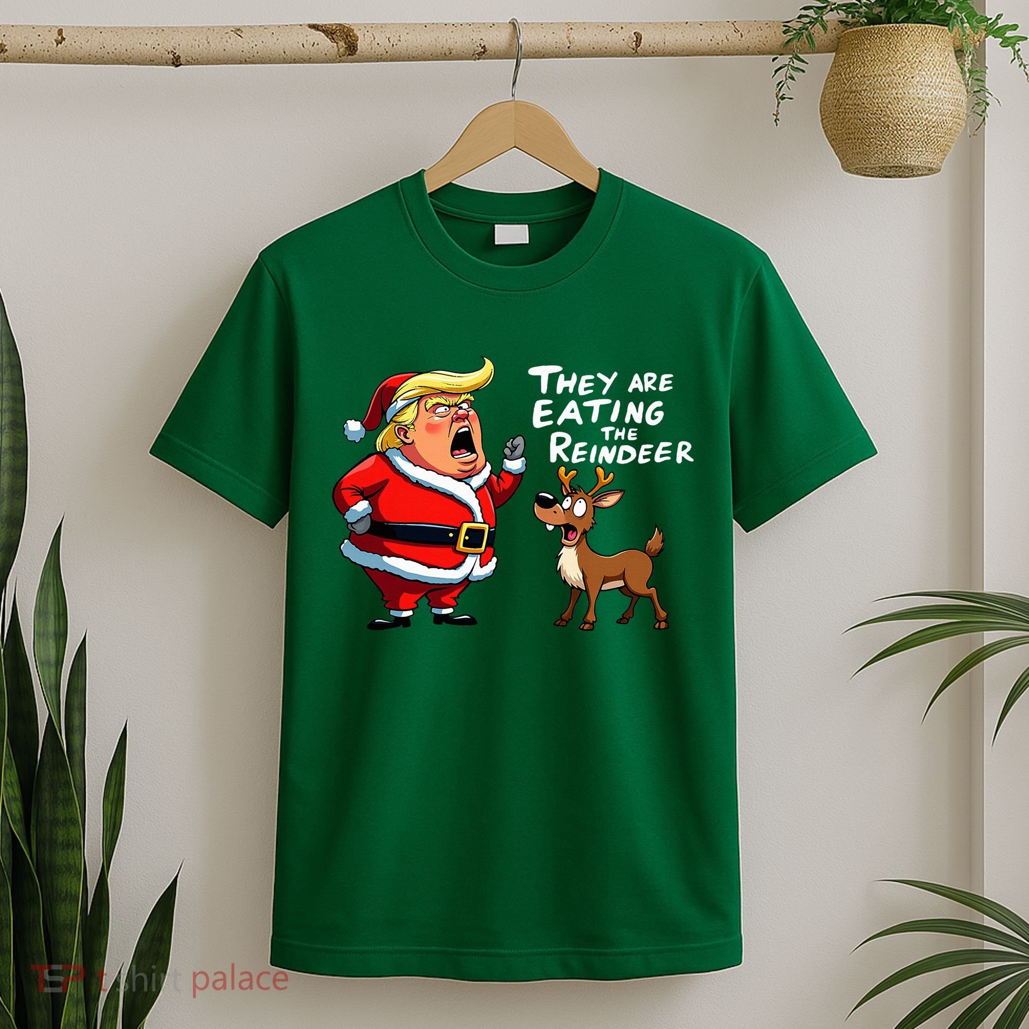 Christmas Santa Claus Trump They Are Eating The Reindeer T-Shirt