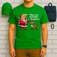 Christmas Santa Claus Trump They Are Eating The Reindeer T-Shirt thumb 6