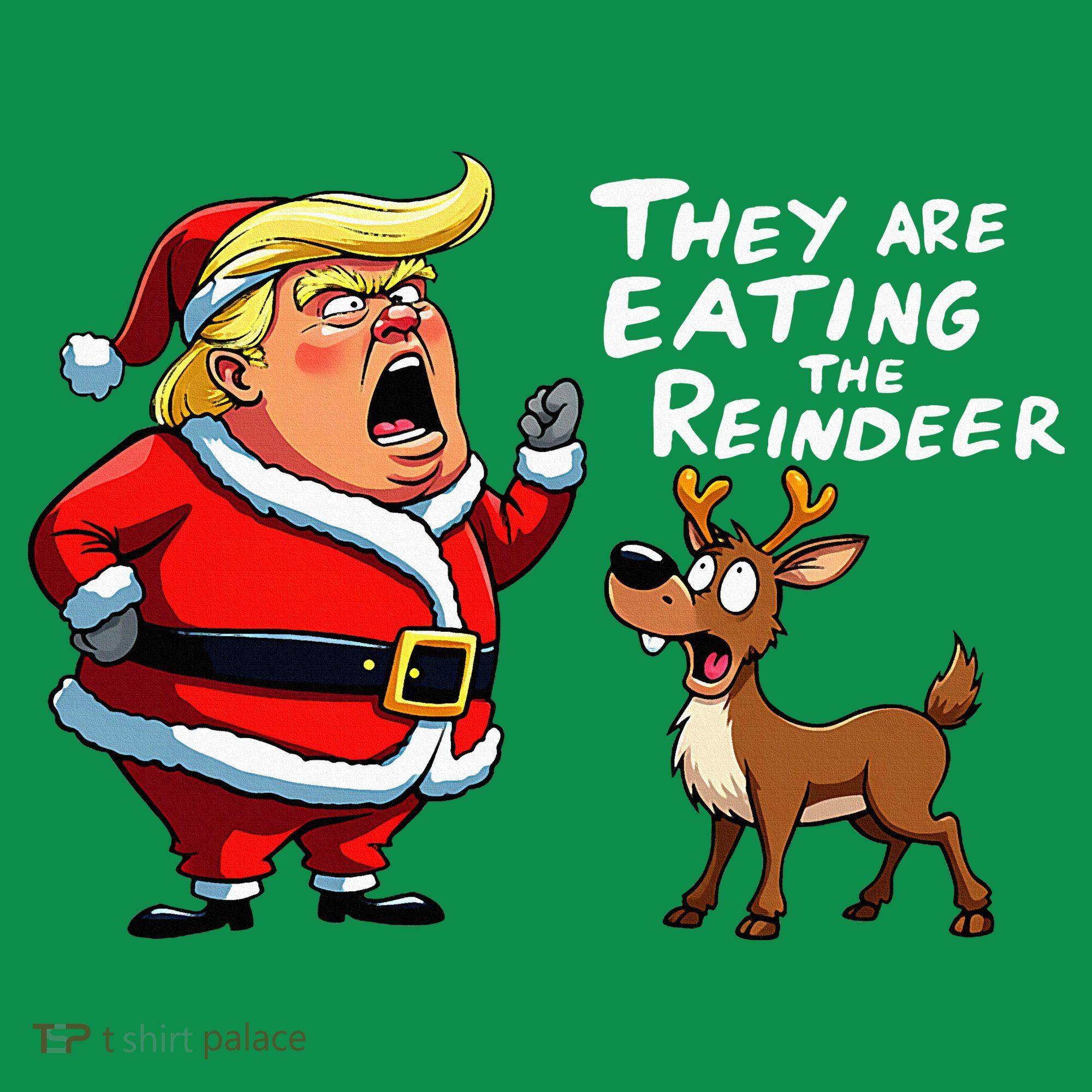 Christmas Santa Claus Trump They Are Eating The Reindeer Coaster