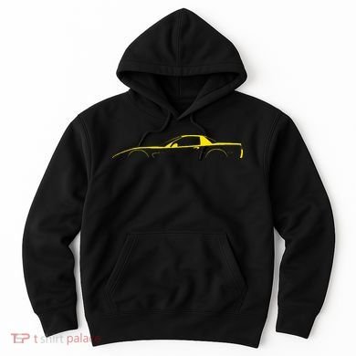 C5 Silhouette Classic Car Retro Vintage Yellow Hoodie