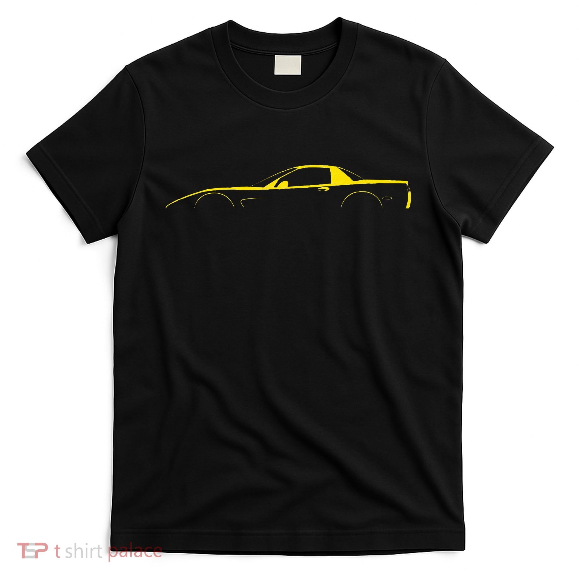 C5 Silhouette Classic Car Retro Vintage Yellow T-Shirt