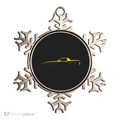 C5 Silhouette Classic Car Retro Vintage Yellow Ornament