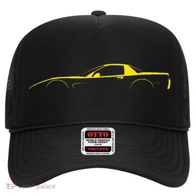 C5 Silhouette Classic Car Retro Vintage Yellow Hat