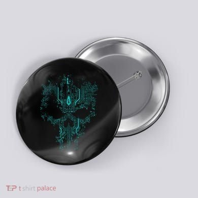 Circuit Skull Button