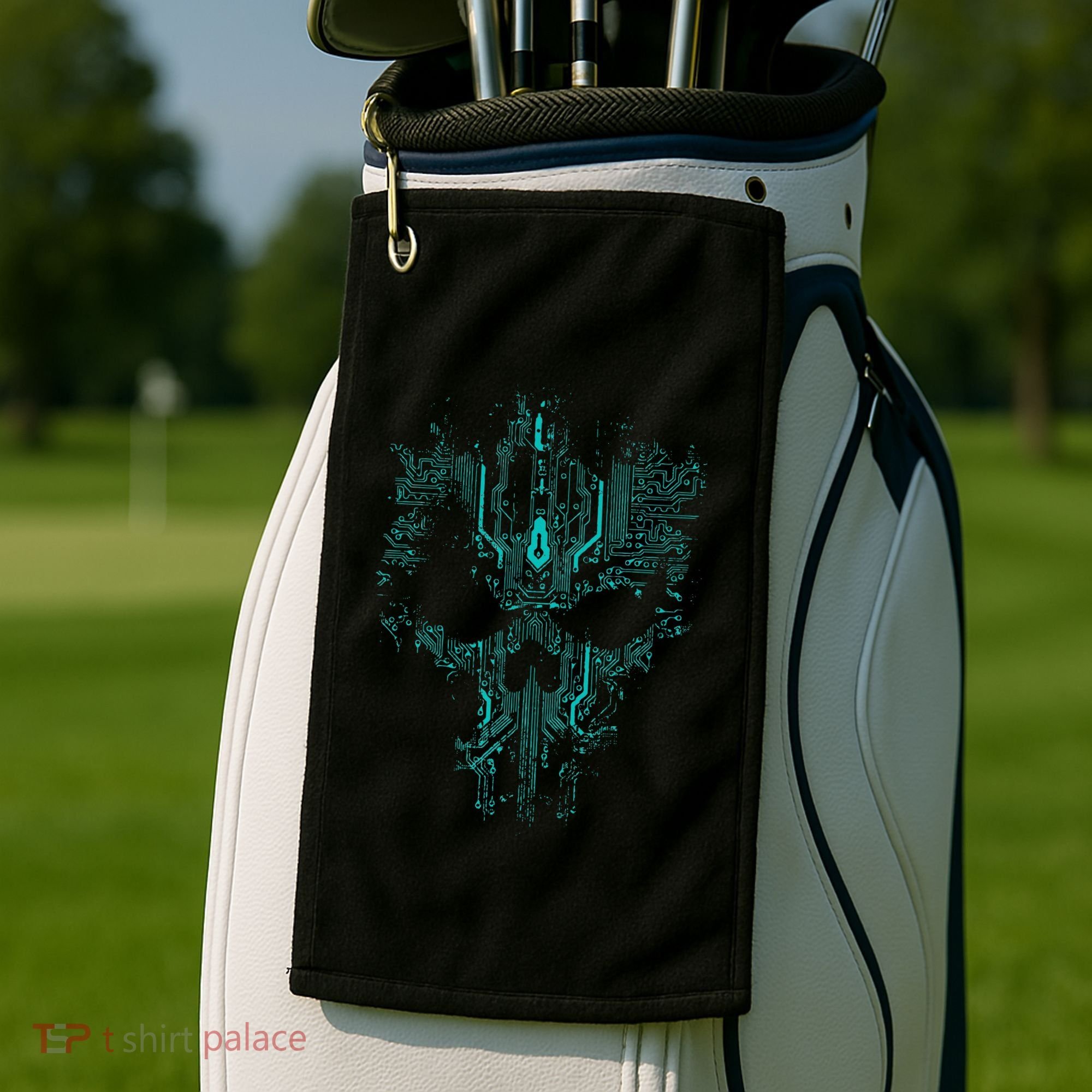 Circuit Skull Golf Towel