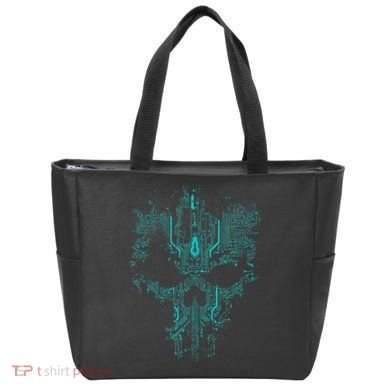 Circuit Skull Tote Bag