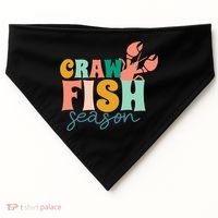Crawfish Season Crawfish Junkie Cajun Lobster Gift USA-Made Doggie Bandana thumb 0