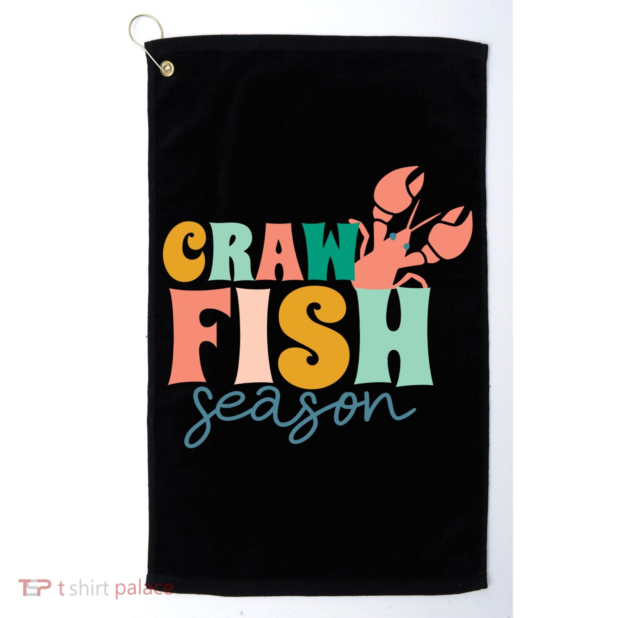 Crawfish Season Crawfish Junkie Cajun Lobster Gift Golf Towel