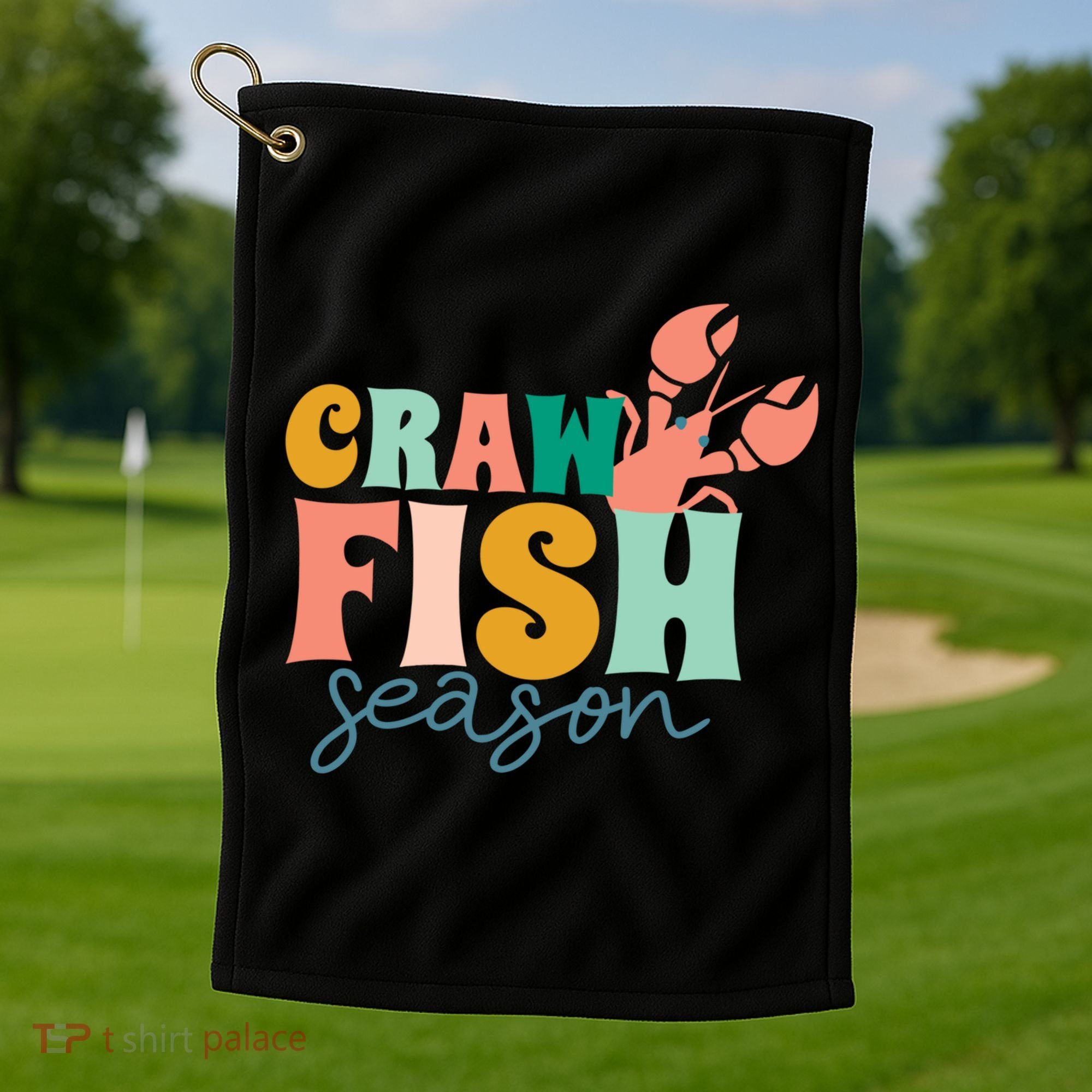 Crawfish Season Crawfish Junkie Cajun Lobster Gift Golf Towel