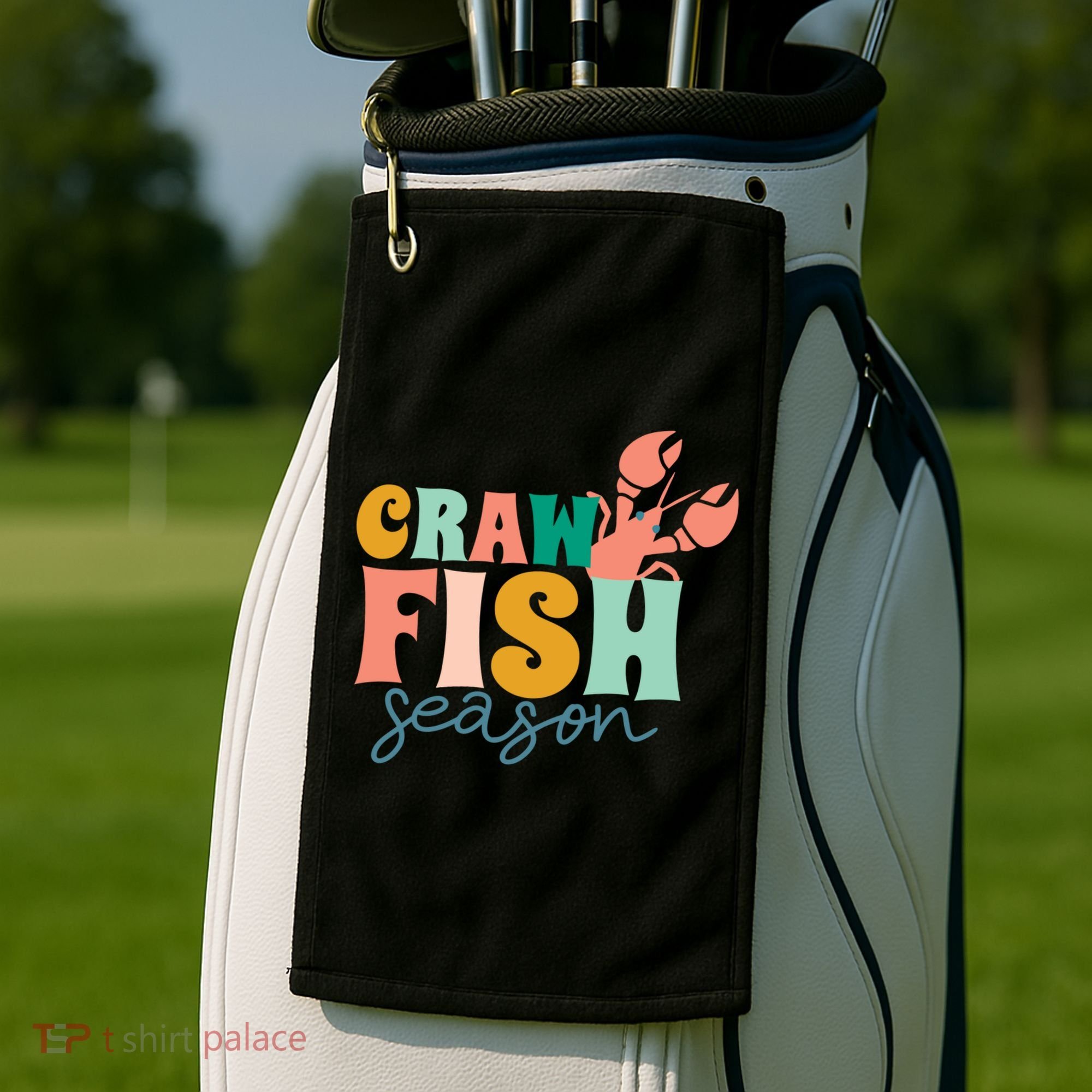 Crawfish Season Crawfish Junkie Cajun Lobster Gift Golf Towel