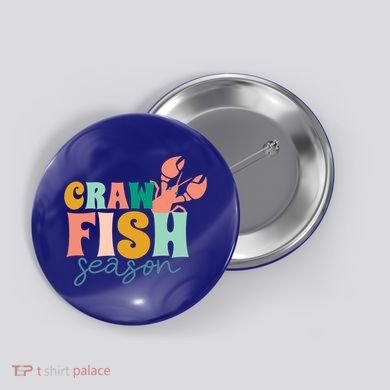 Crawfish Season Crawfish Junkie Cajun Lobster Gift Button