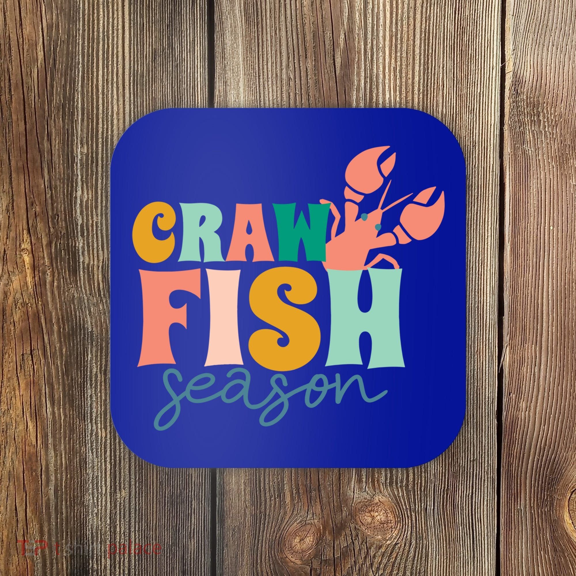 Crawfish Season Crawfish Junkie Cajun Lobster Gift Coaster