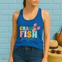 Crawfish Season Crawfish Junkie Cajun Lobster Gift Women's Tank Top thumb 2
