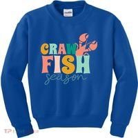 Crawfish Season Crawfish Junkie Cajun Lobster Gift Kids Sweatshirt thumb 0