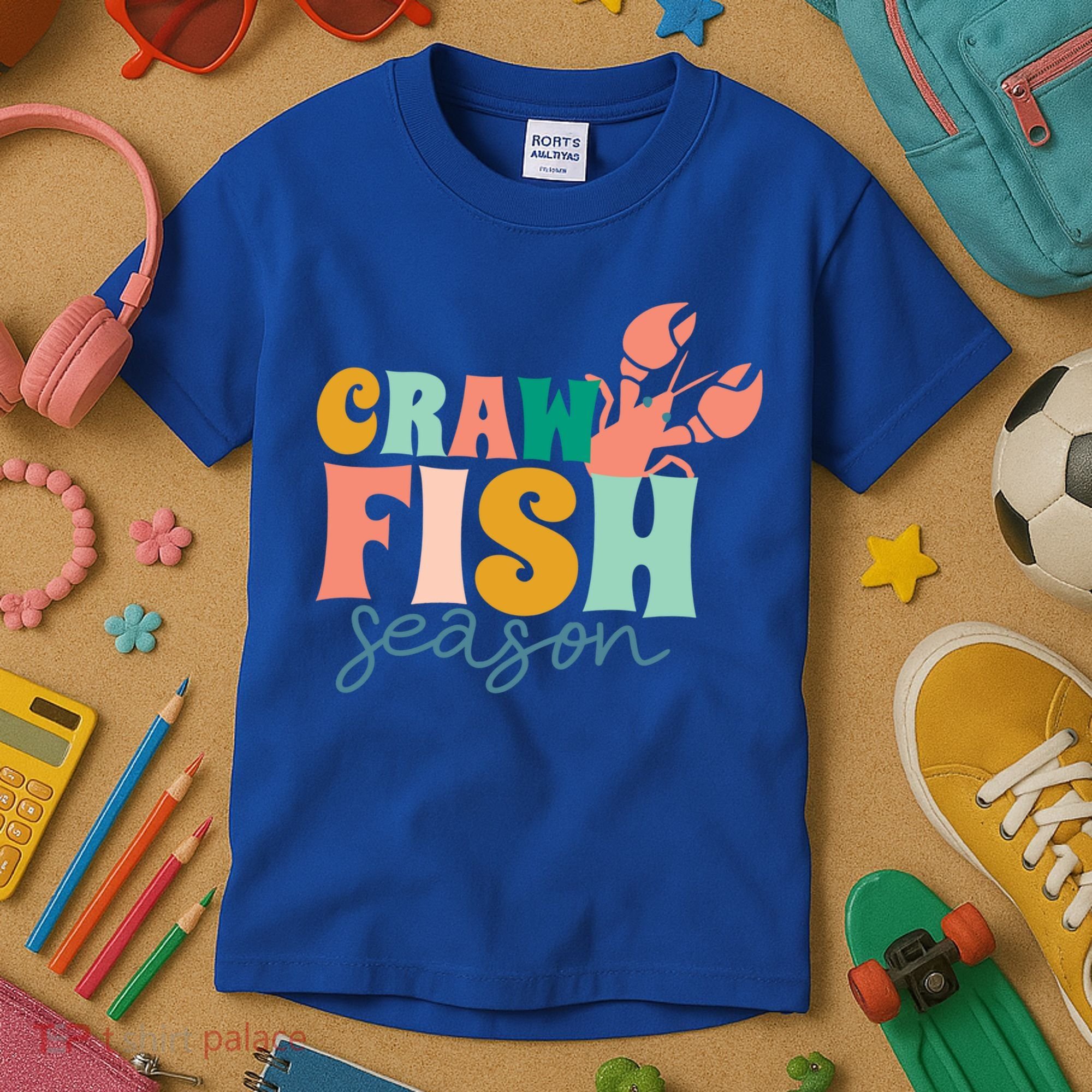 Crawfish Season Crawfish Junkie Cajun Lobster Gift Kids T-Shirt