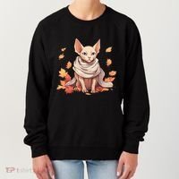 Cute Sphynx Cat Autumn Hairless Adorable Sphynx Cat Lover Women's Sweatshirt thumb 0