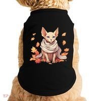 Cute Sphynx Cat Autumn Hairless Adorable Sphynx Cat Lover Doggie Tank thumb 0