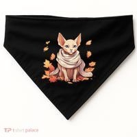Cute Sphynx Cat Autumn Hairless Adorable Sphynx Cat Lover USA-Made Doggie Bandana thumb 0