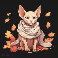 Cute Sphynx Cat Autumn Hairless Adorable Sphynx Cat Lover Backpack thumb 2