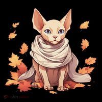 Cute Sphynx Cat Autumn Hairless Adorable Sphynx Cat Lover Coffee Mug thumb 5