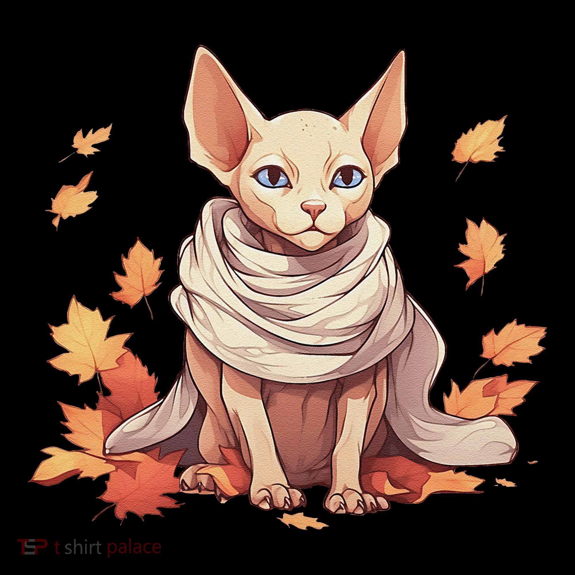 Cute Sphynx Cat Autumn Hairless Adorable Sphynx Cat Lover Coffee Mug