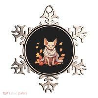 Cute Sphynx Cat Autumn Hairless Adorable Sphynx Cat Lover Ornament thumb 0