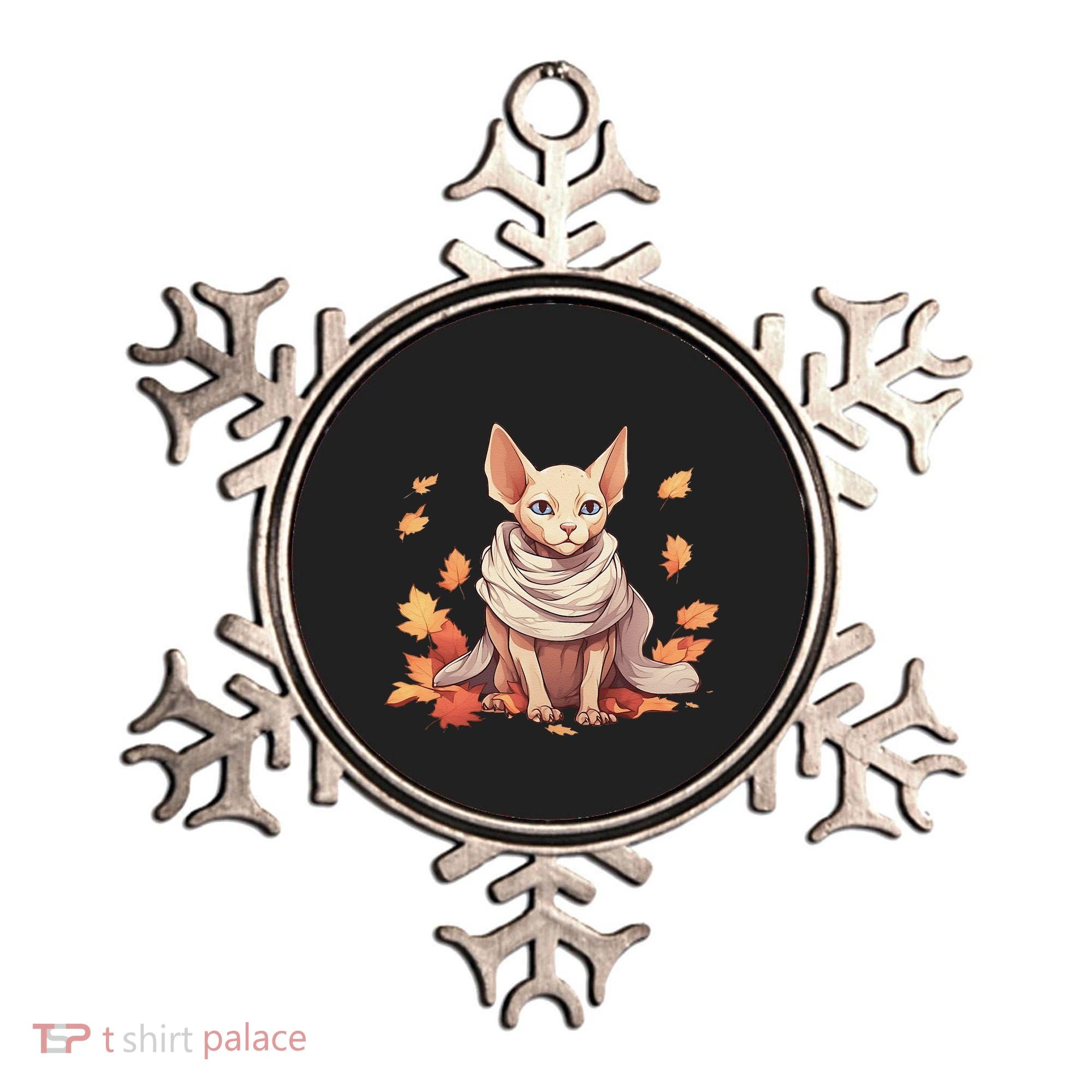 Cute Sphynx Cat Autumn Hairless Adorable Sphynx Cat Lover Ornament