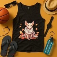 Cute Sphynx Cat Autumn Hairless Adorable Sphynx Cat Lover Tank Top thumb 4