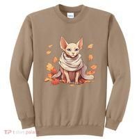 Cute Sphynx Cat Autumn Hairless Adorable Sphynx Cat Lover Sweatshirt thumb 0