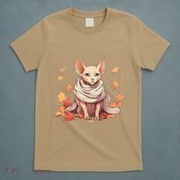 Cute Sphynx Cat Autumn Hairless Adorable Sphynx Cat Lover T-Shirt thumb 5
