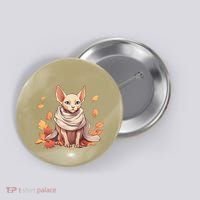 Cute Sphynx Cat Autumn Hairless Adorable Sphynx Cat Lover Button thumb 0
