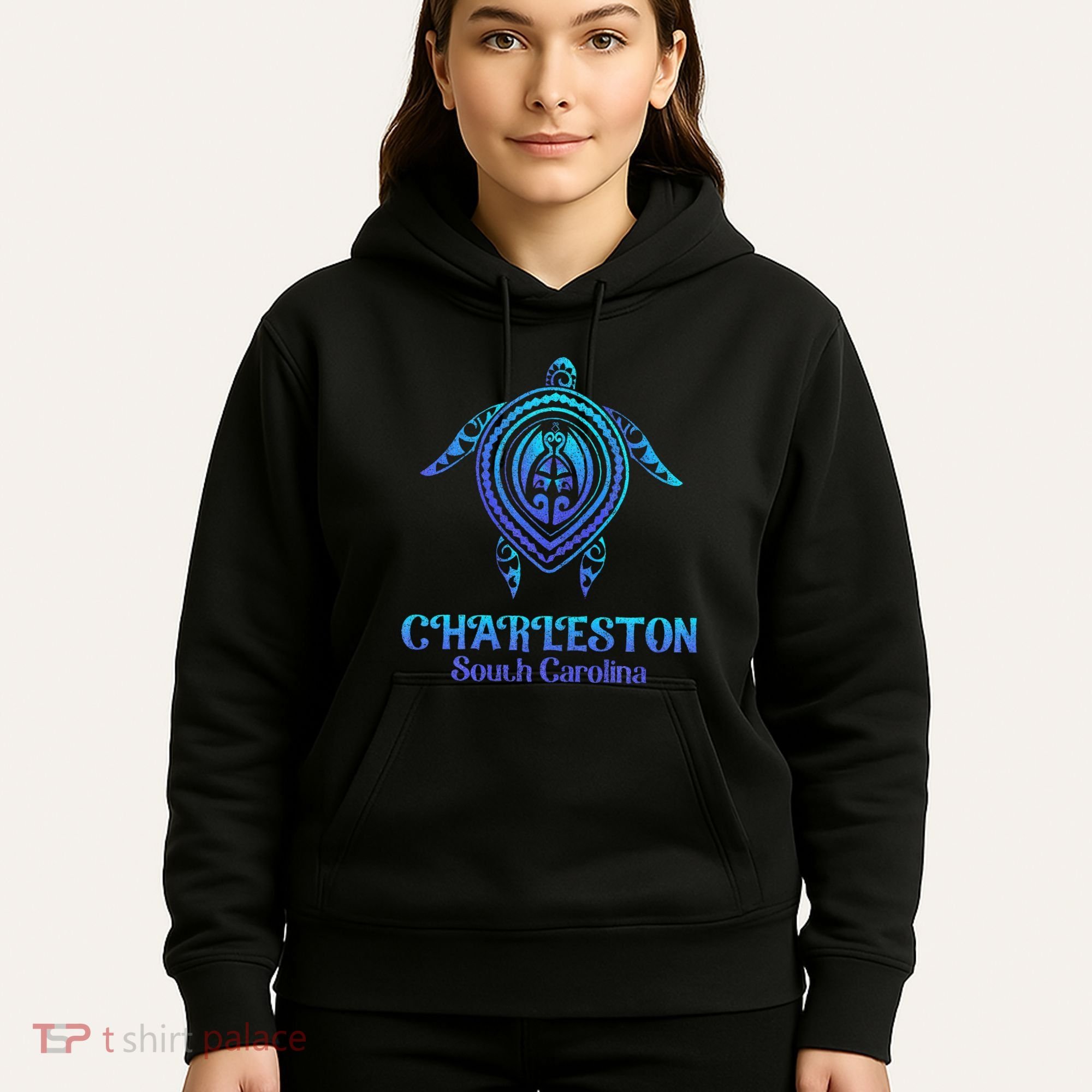 Charleston South Carolina Beach Charleston Sc Sea Turtle Hoodie