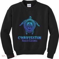 Charleston South Carolina Beach Charleston Sc Sea Turtle Kids Sweatshirt thumb 0