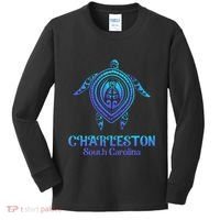 Charleston South Carolina Beach Charleston Sc Sea Turtle Kids Long Sleeve Shirt thumb 0
