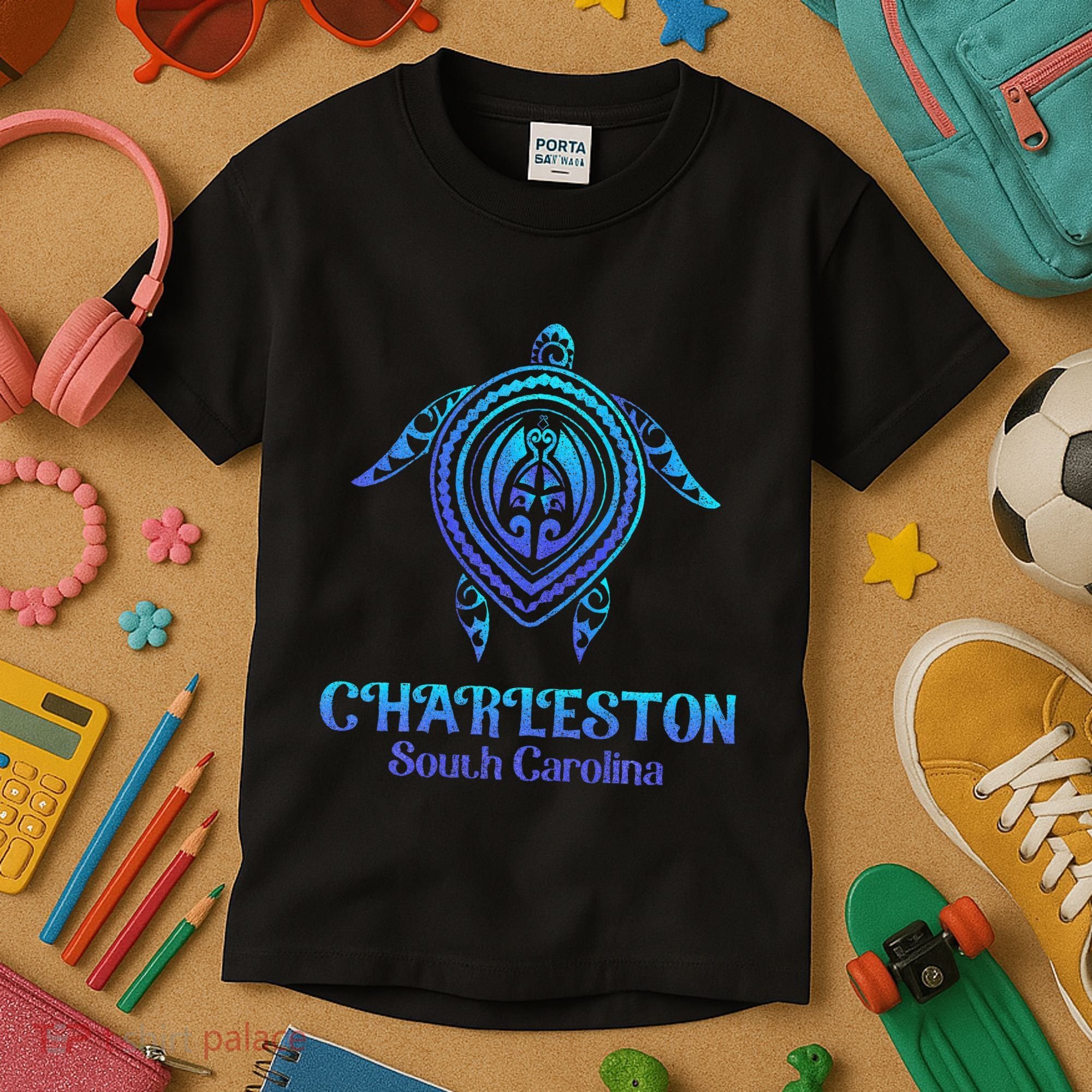 Charleston South Carolina Beach Charleston Sc Sea Turtle Kids T-Shirt