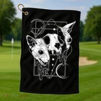 Cosmic Sphynx Golf Towel thumb 1