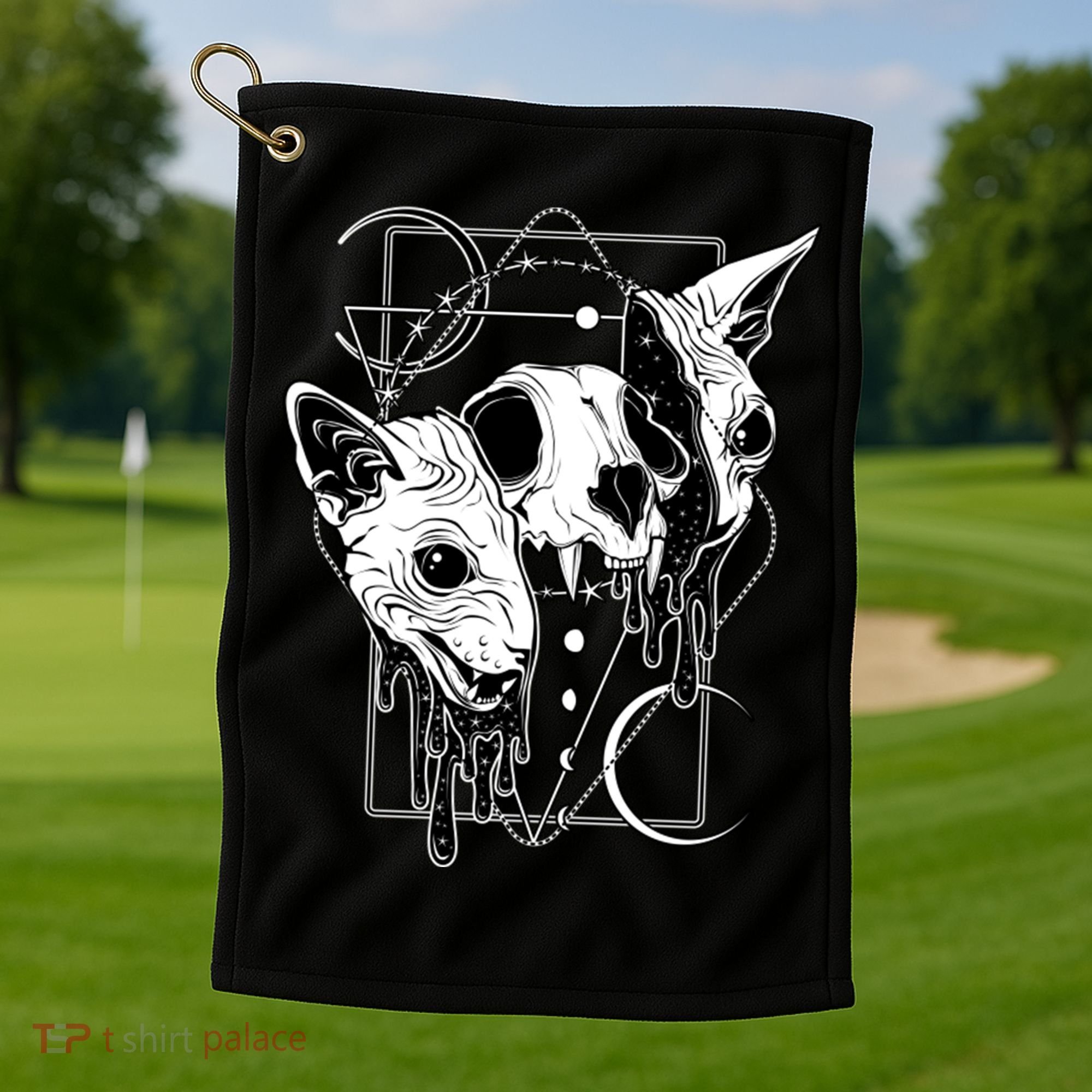 Cosmic Sphynx Golf Towel