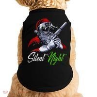 Christmas Santa Claus Guns Silent Night Santa Doggie Tank thumb 0