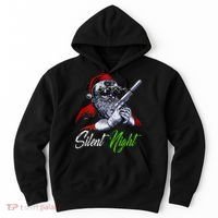 Christmas Santa Claus Guns Silent Night Santa Hoodie thumb 0