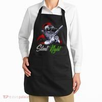 Christmas Santa Claus Guns Silent Night Santa Apron thumb 2