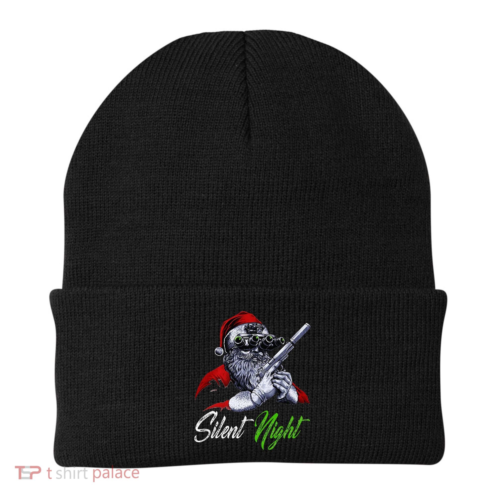Christmas Santa Claus Guns Silent Night Santa Beanie