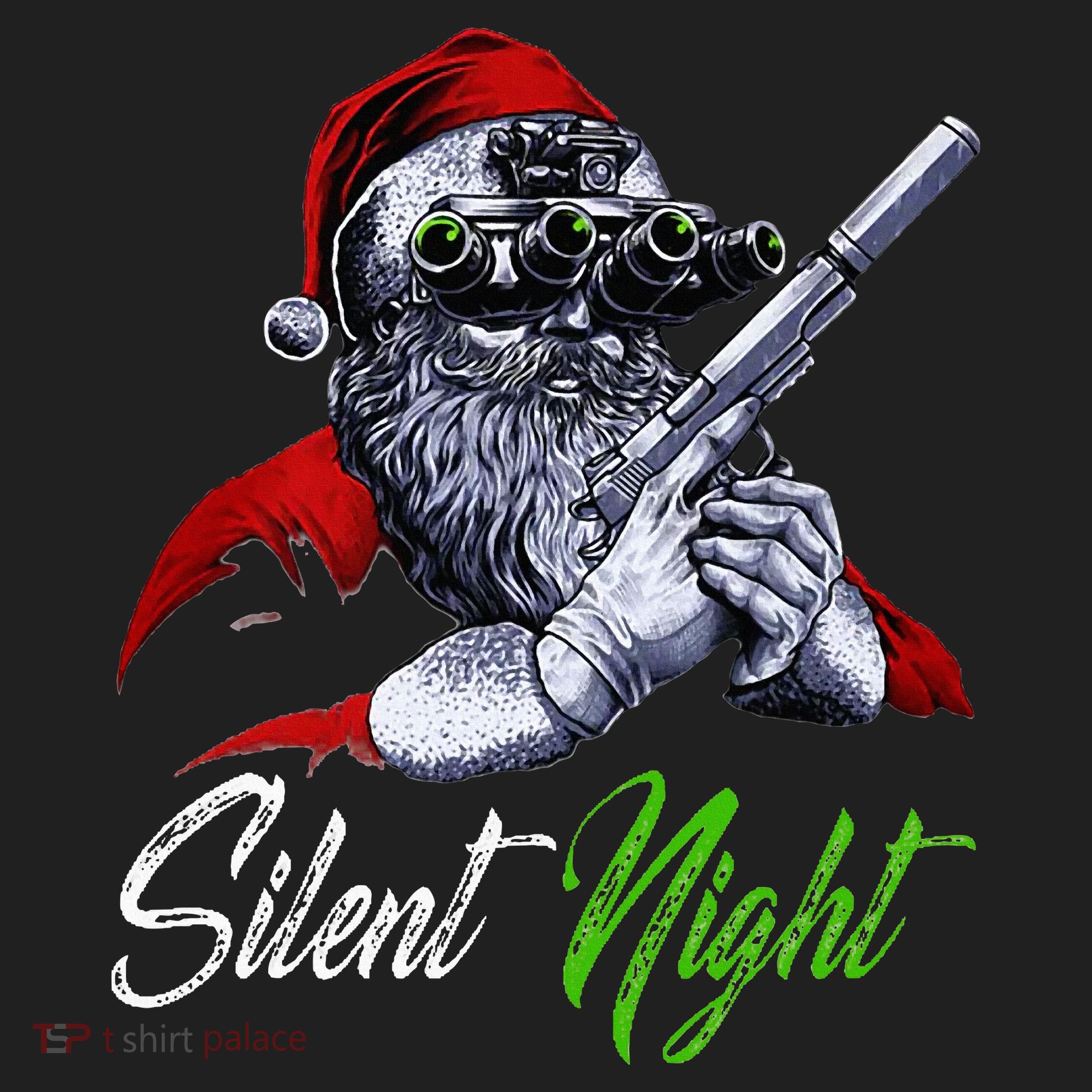 Christmas Santa Claus Guns Silent Night Santa Beanie