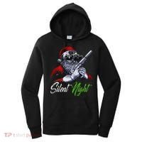Christmas Santa Claus Guns Silent Night Santa Women's Hoodie thumb 0